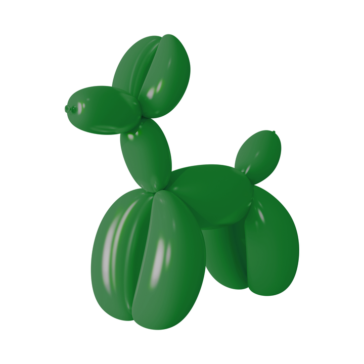 Balony do modelowania rurki ciemnozielone matowe 50szt.