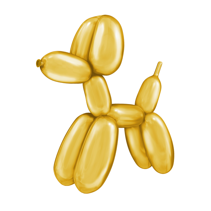 Balony do modelowania rurki chrom złote 50szt.