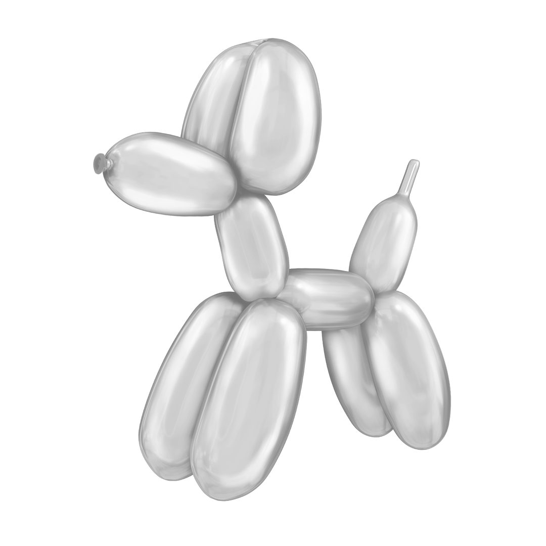 Balony do modelowania rurki chrom srebrne 50szt.