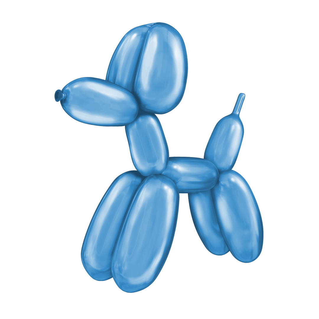 Balony do modelowania rurki chrom niebieskie 50szt.