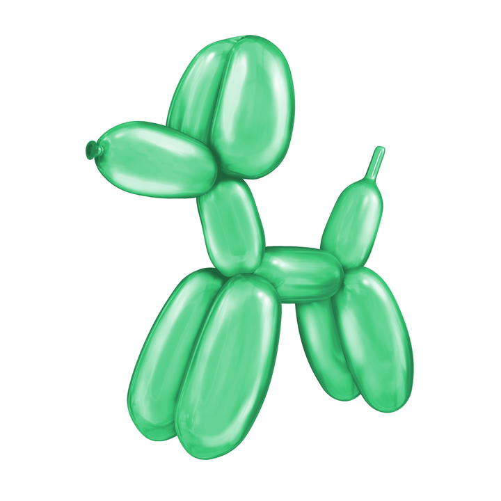 Balony do modelowania rurki chrom zielone  50szt.