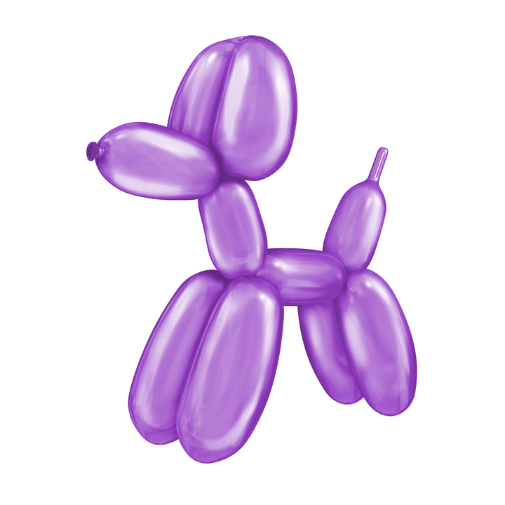 Balony do modelowania rurki chrom fioletowe 50szt.