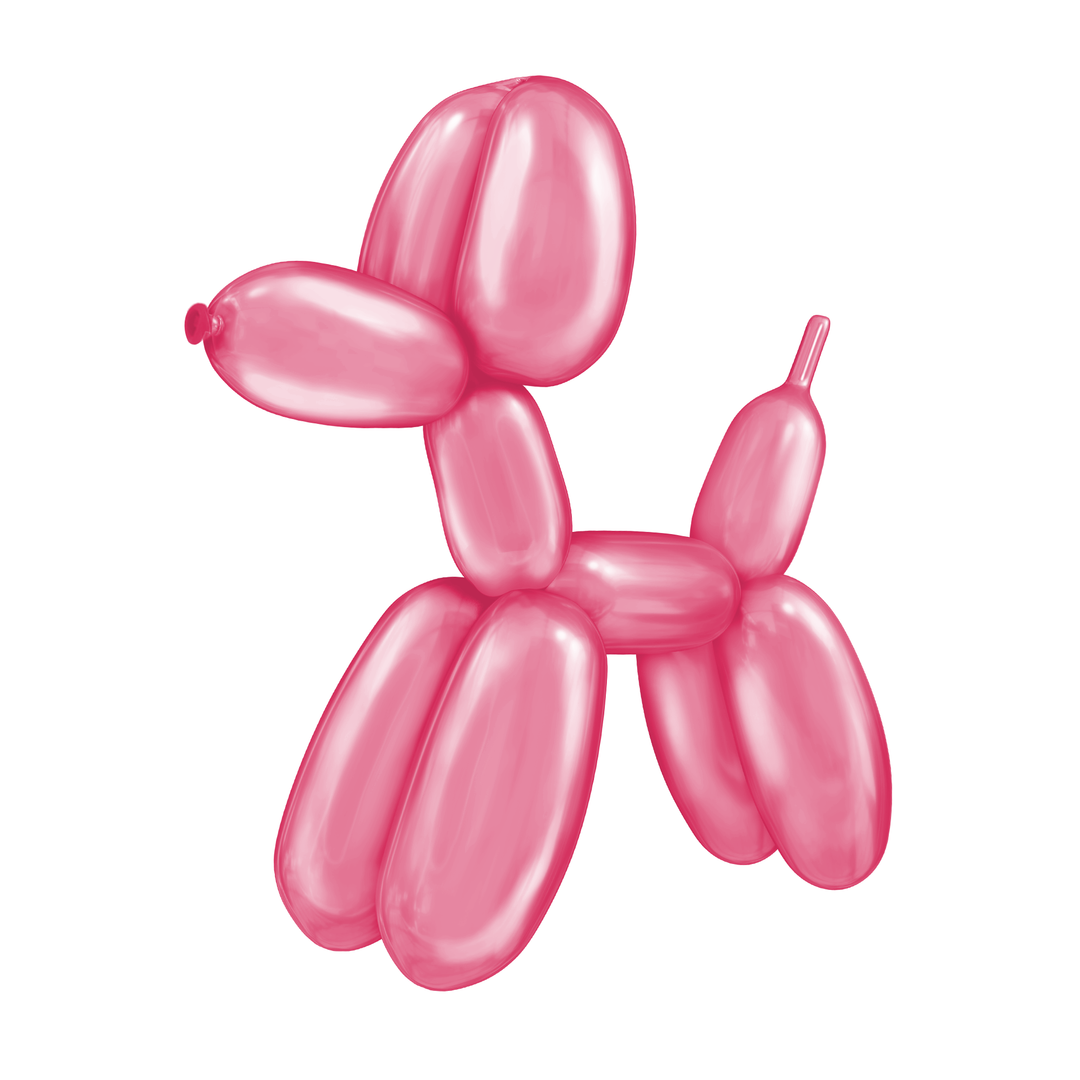 Balony do modelowania rurki chrom ciemnoróżowe 50szt.