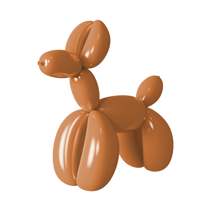 Balony do modelowania rurki jasnobrązowe matowe 50szt.