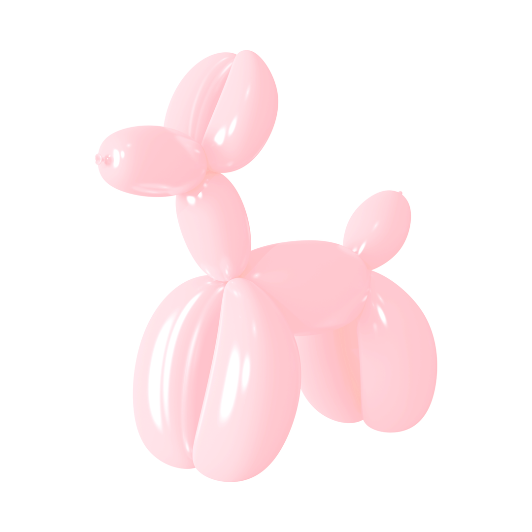 Balony do modelowania rurki różowy pastelowy 50szt.