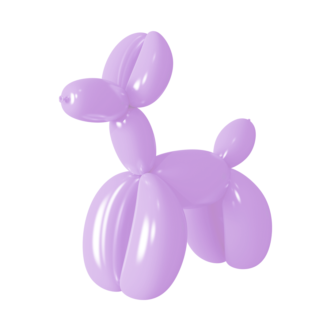 Balony do modelowania rurki fioletowe pastelowe 50szt.