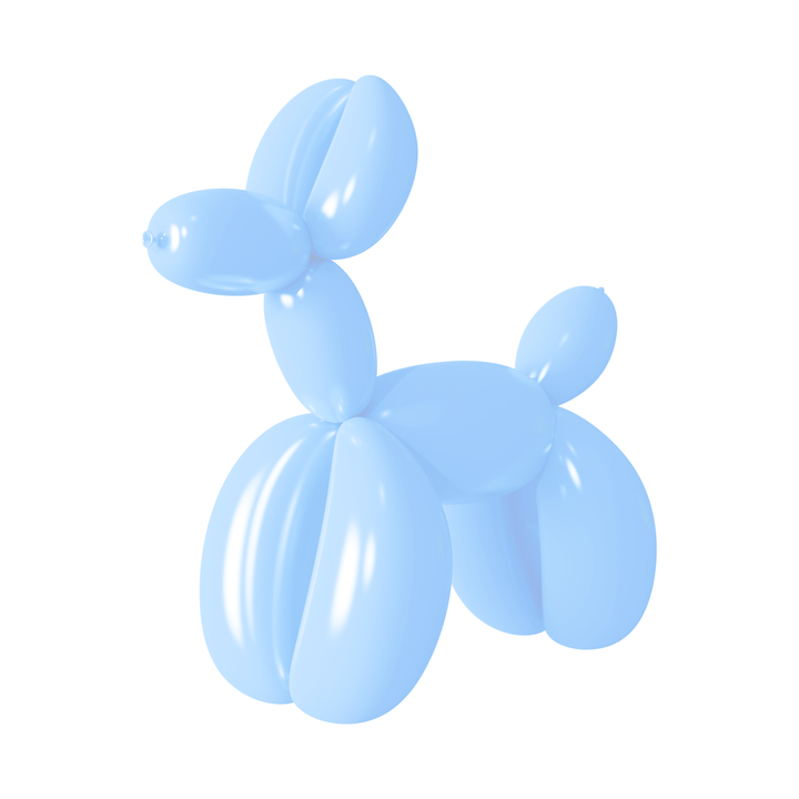 Balony do modelowania rurki niebieskie pastelowe 50szt.