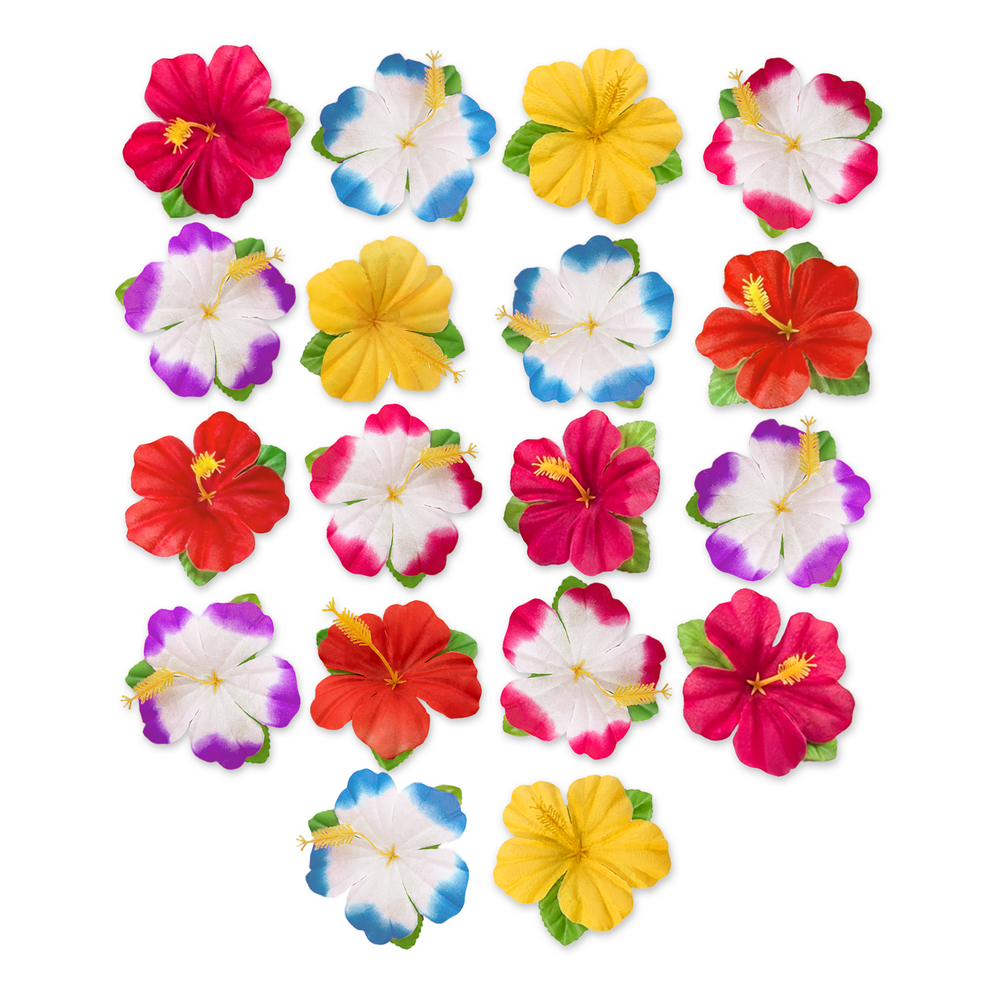 kolorowe dekoracyjne konfetti kwiatki hawajskie wykonane z tworzywa sztucznego