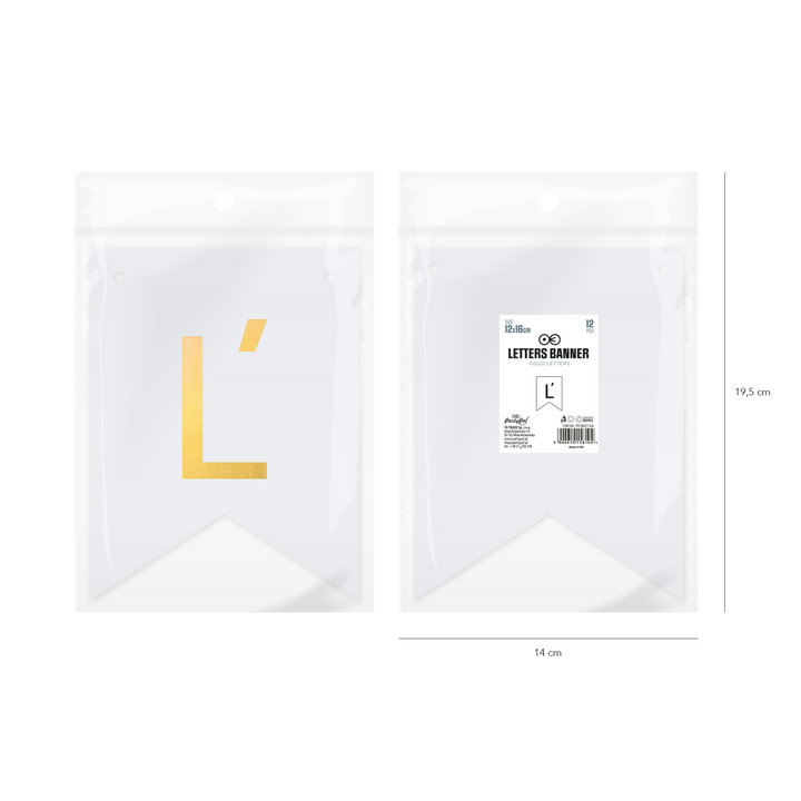 Baner DIY 16 cm - literka L’