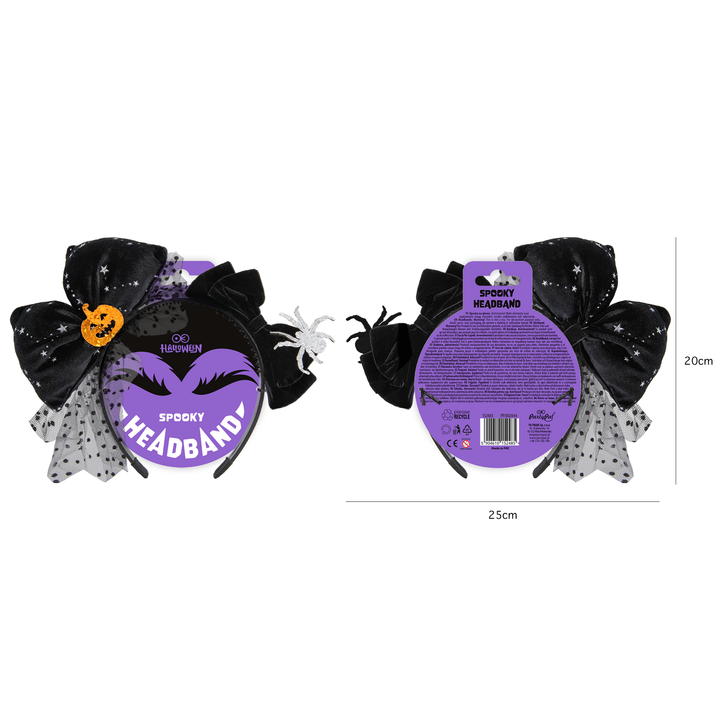 Opaska Halloween Kokardy 25x21cm
