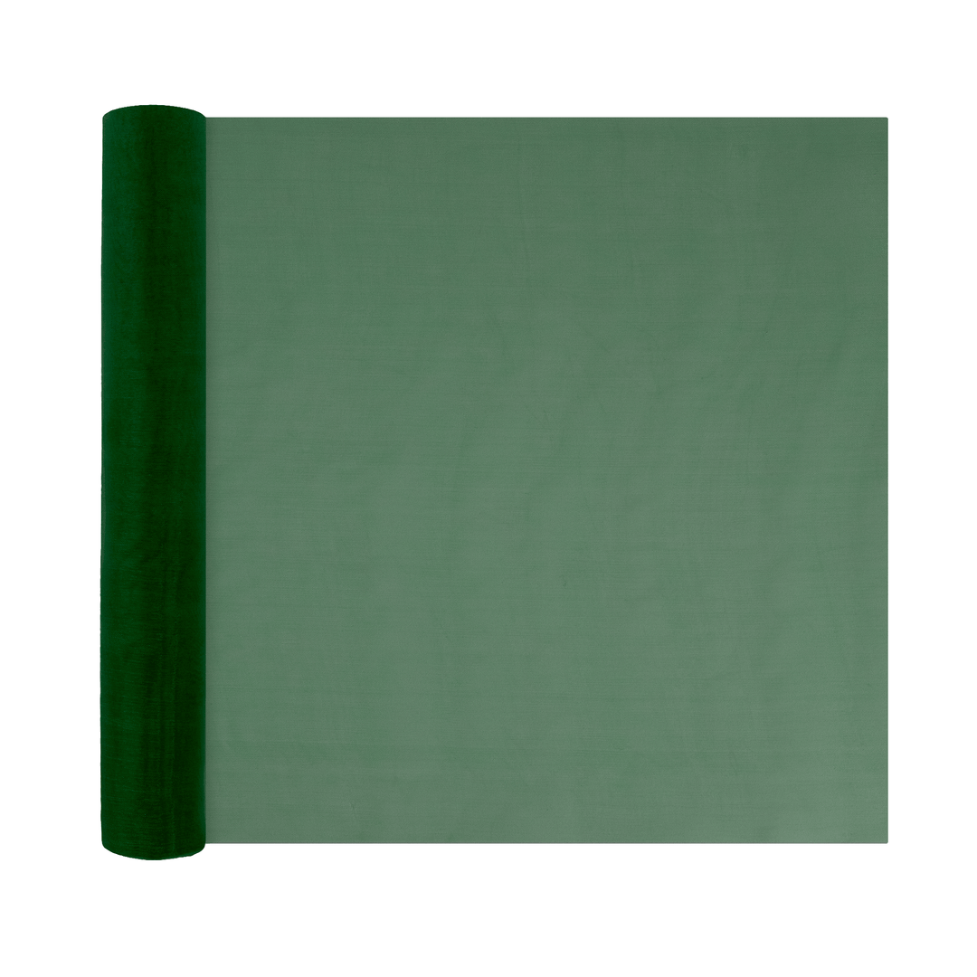 Organza gładka ciemnozielona 0,36x9m
