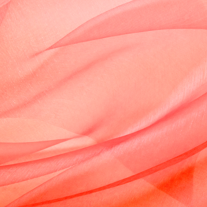 Organza gładka czerwona 0,36x9m