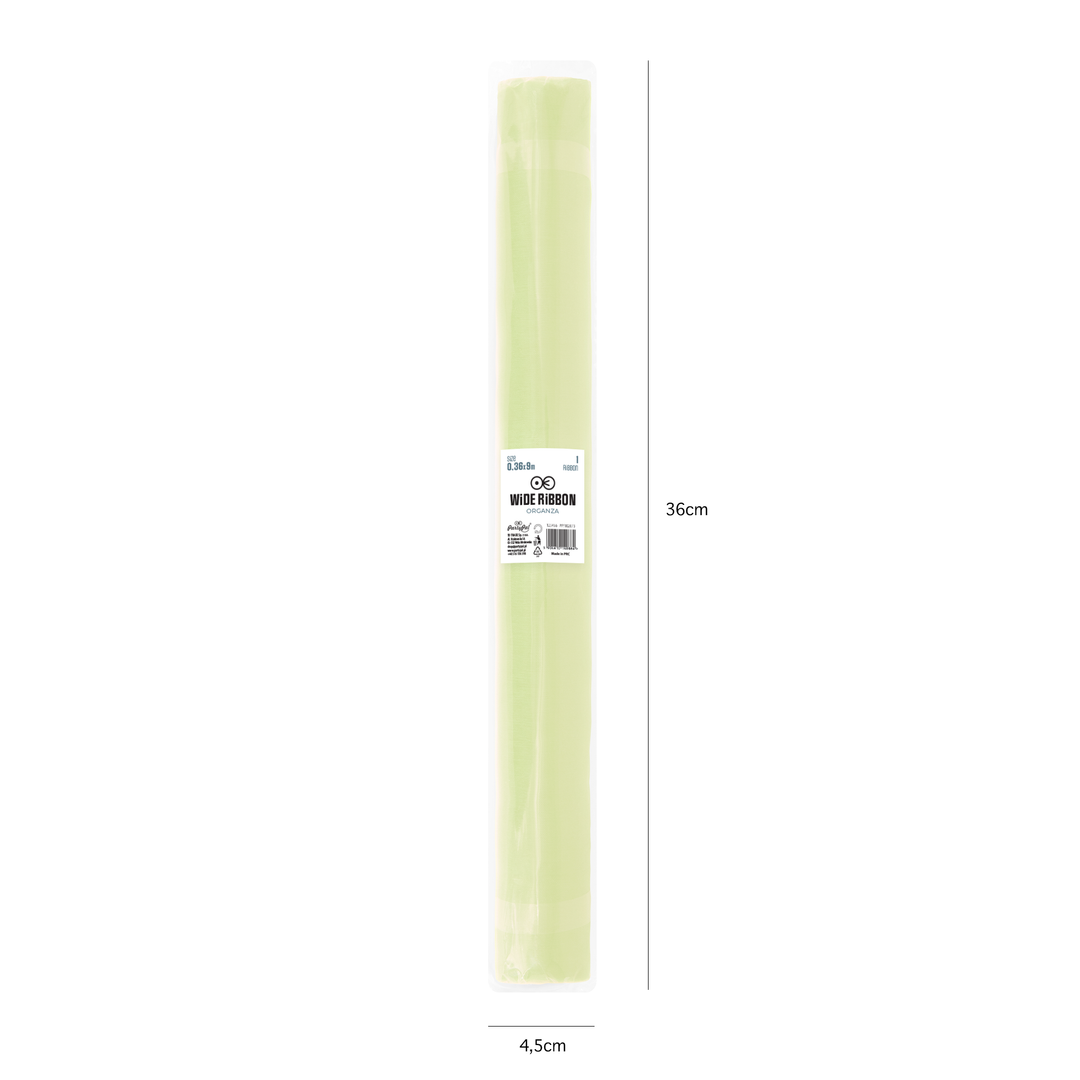 Organza gładka jasnożółta 0,36x9m
