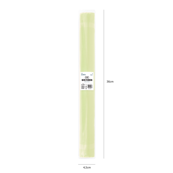 Organza gładka jasnożółta 0,36x9m