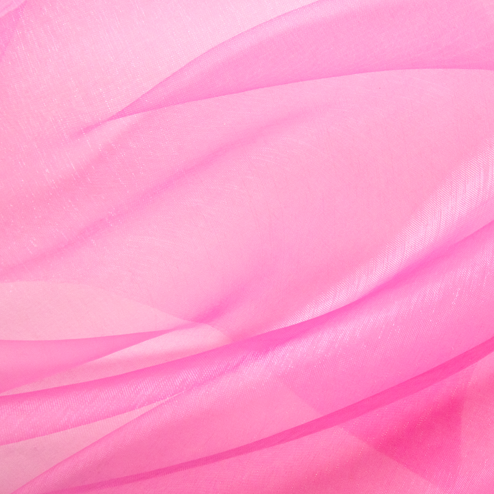 Organza gładka różowa 0,16x9m