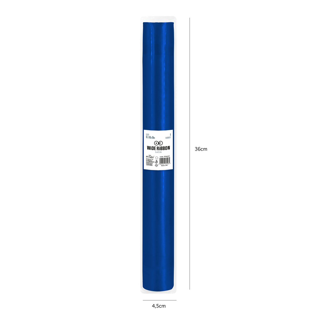 Satyna gładka granatowa 0,36x9m