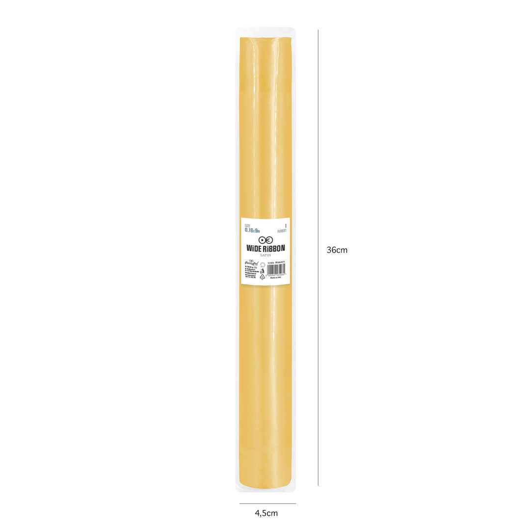 Satyna gładka złota 0,36x9m