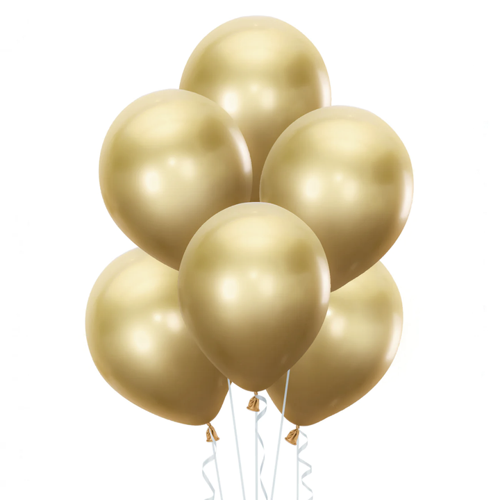 Balon Biodegradowalny chrom zimny złoty 12cali 100szt.