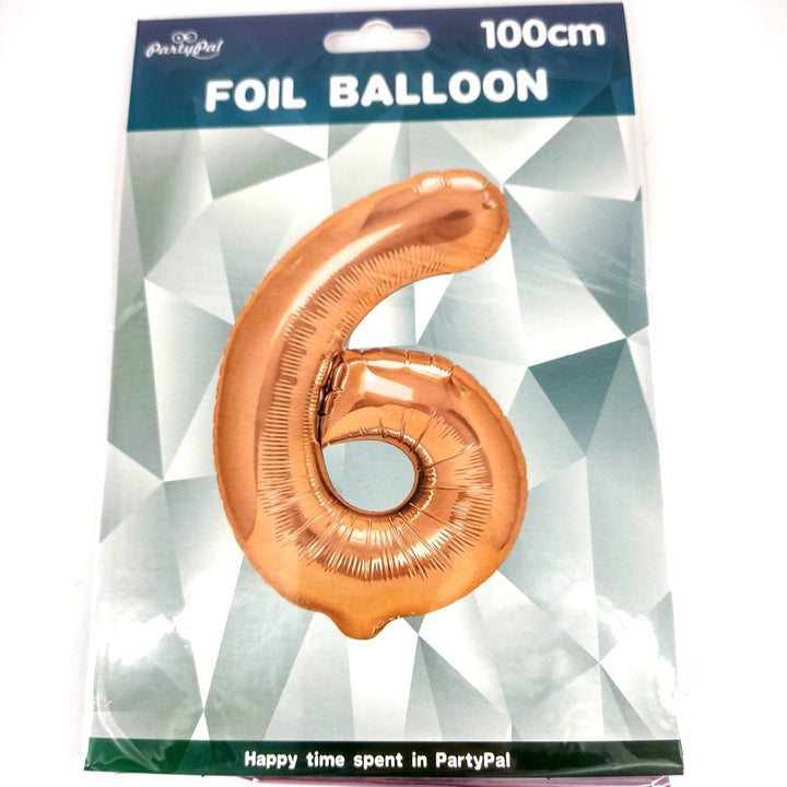 Balon foliowy 100cm cyfra 6 - OUTLET