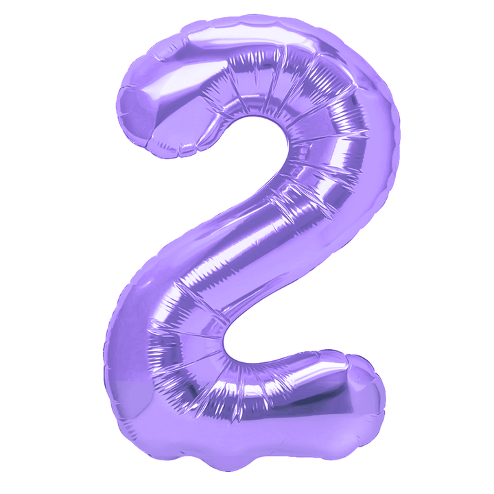 Balon foliowy cyfra 2 fioletowy 100cm
