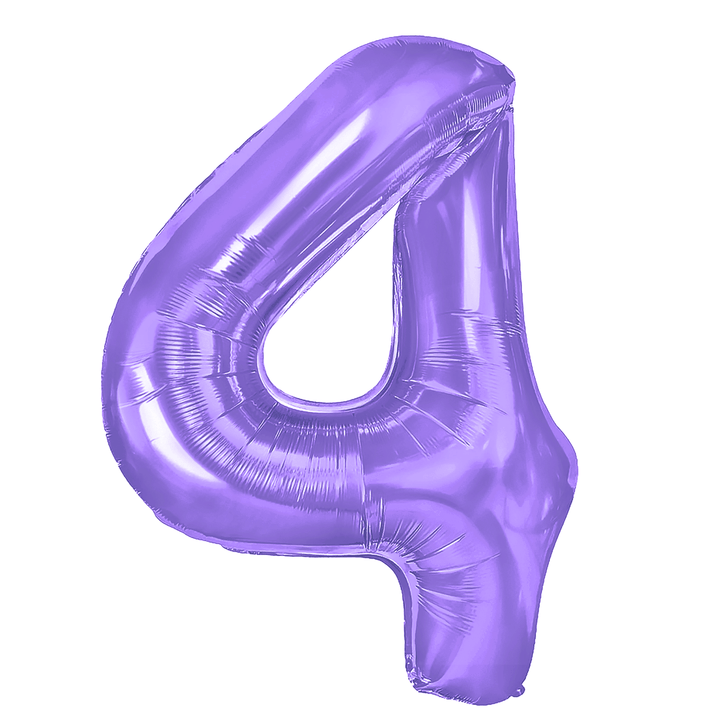 Balon foliowy cyfra 4 fioletowy 100cm