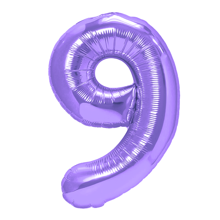 Balon foliowy cyfra 9 fioletowy 100cm