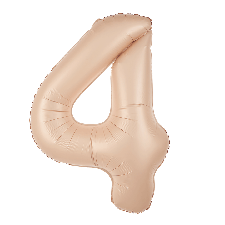 Balon foliowy cyfra 4 karmelowy 100cm