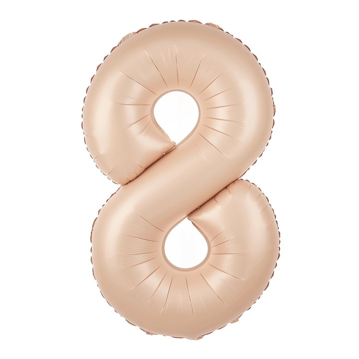 Balon foliowy cyfra 8 karmelowy 100cm
