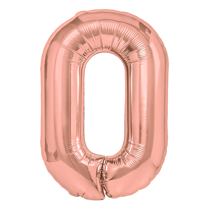 Balon foliowy cyfra 0 rose gold 40cm N