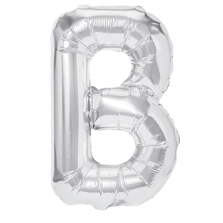 Balon foliowy litera B srebrny 40cm N