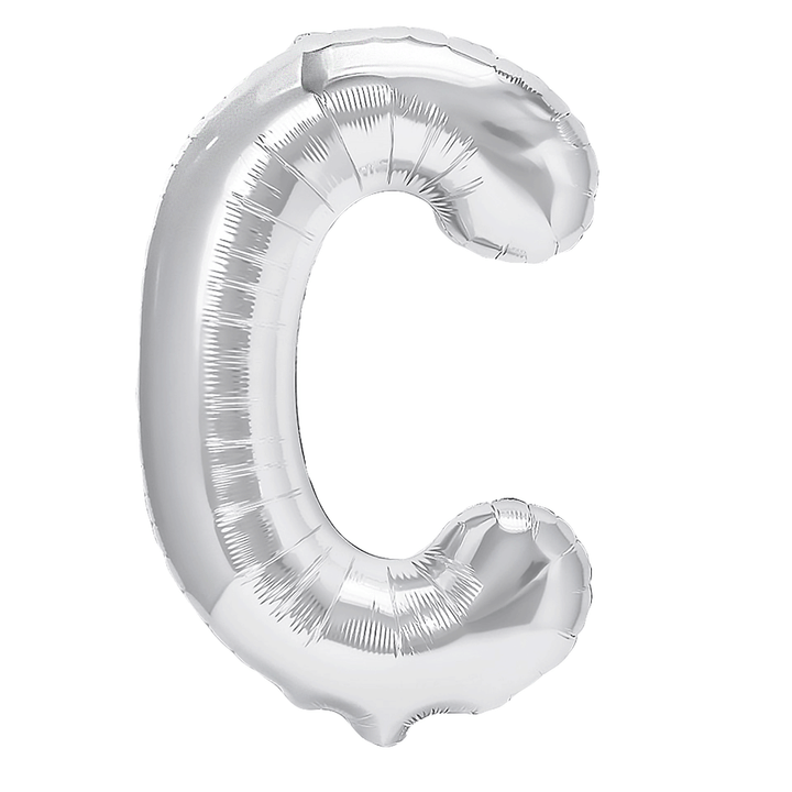 Balon foliowy litera C srebrny 40cm N