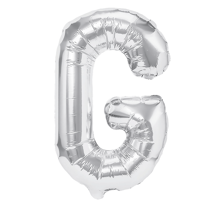 Balon foliowy litera G srebrny 40cm