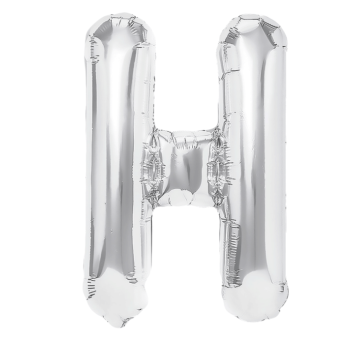 Balon foliowy litera H srebrny 40cm N