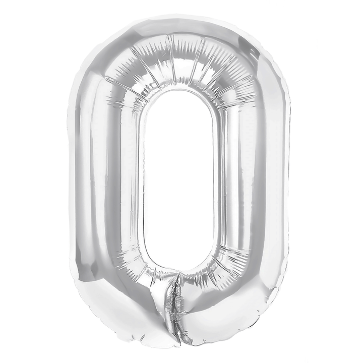 Balon foliowy litera O srebrny 40cm N