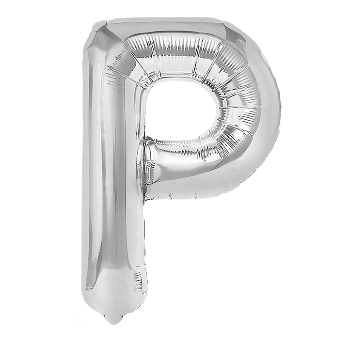 Balon foliowy litera P srebrny 40cm N