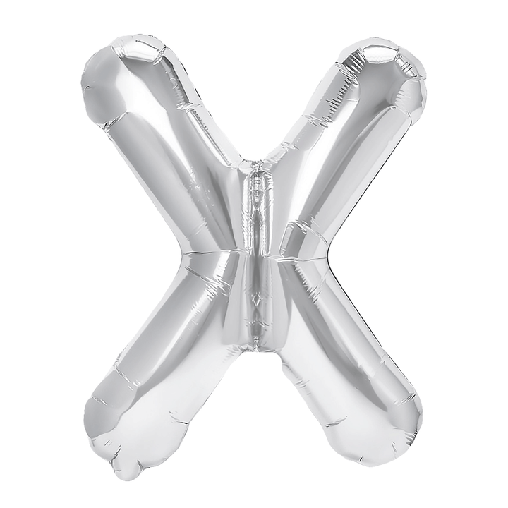 Balon foliowy litera X srebrny 40cm
