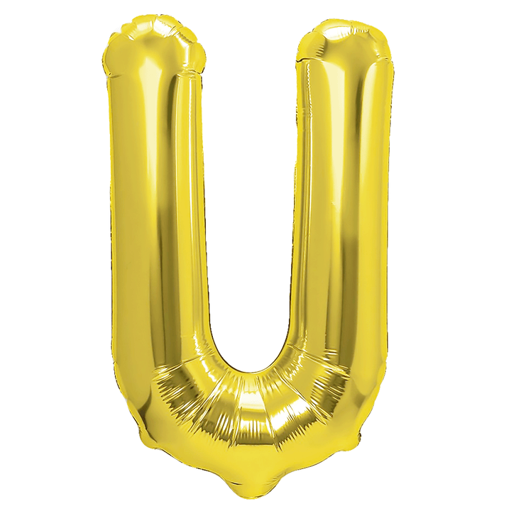 Balon foliowy litera U złoty 40cm N