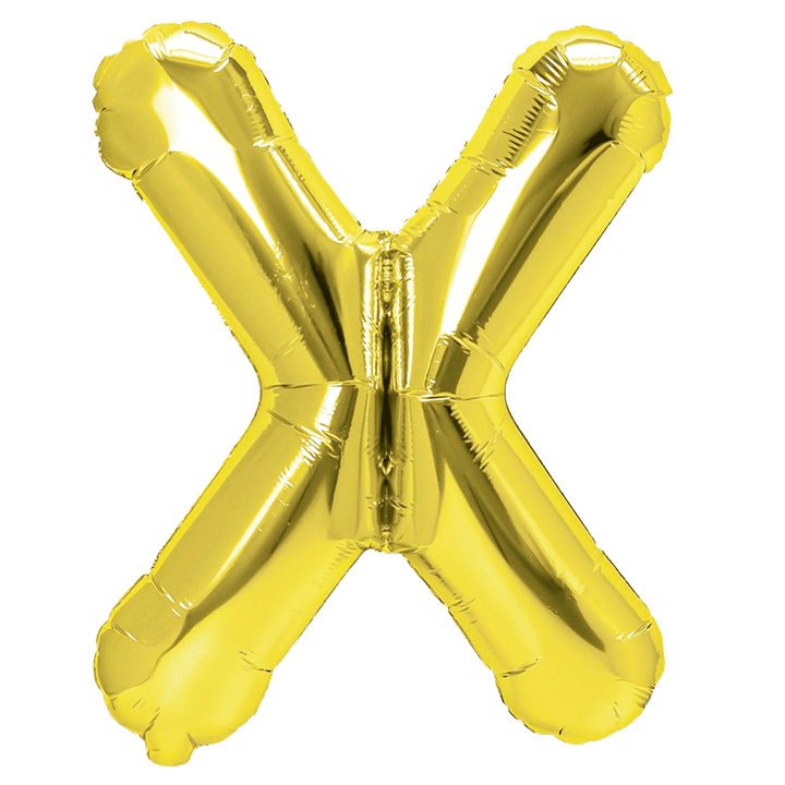 Balon foliowy litera X złoty 40cm L