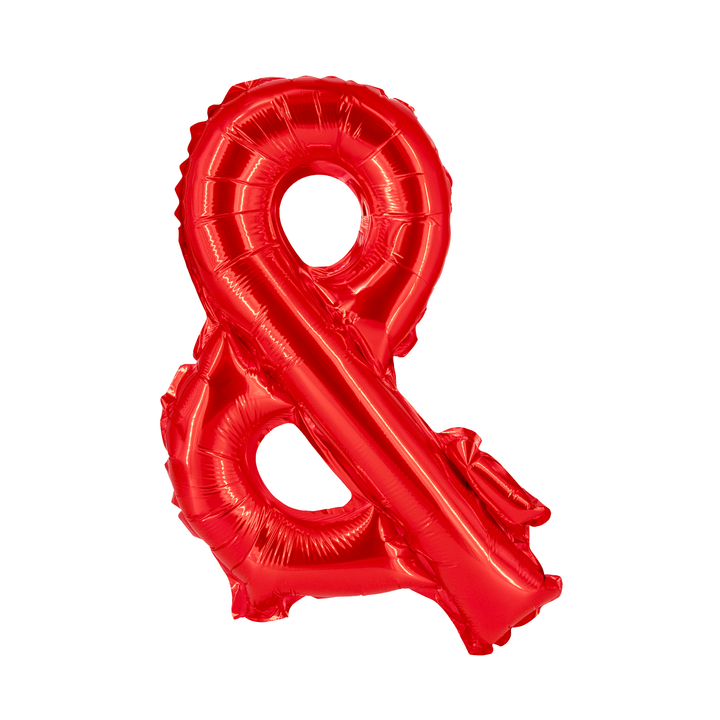 Balon foliowy symbol & czerwony 40cm L