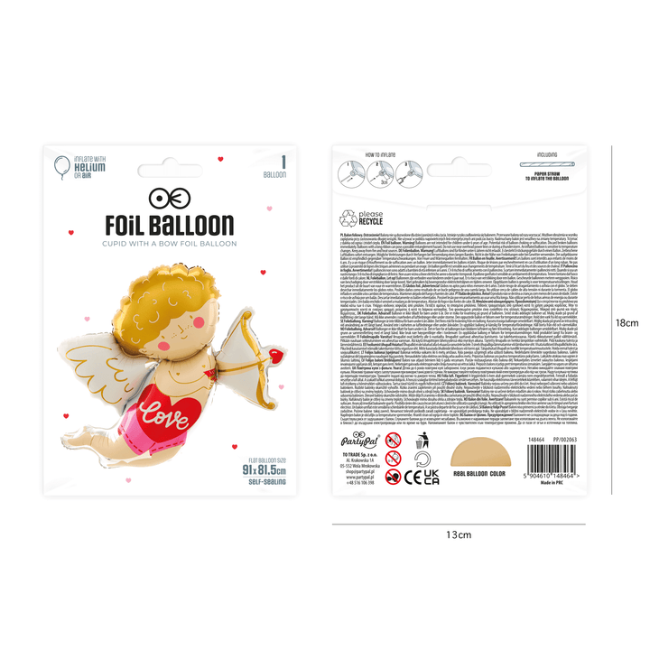 Balon foliowy Amorek 91x81,5cm