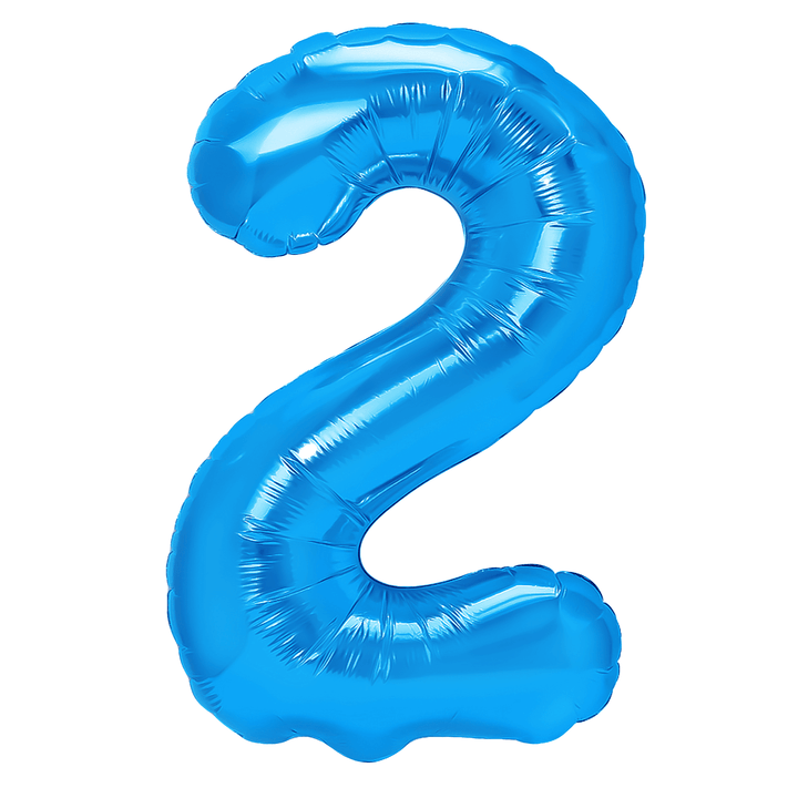 Balon foliowy cyfra 2 ciemnoniebieski 100cm
