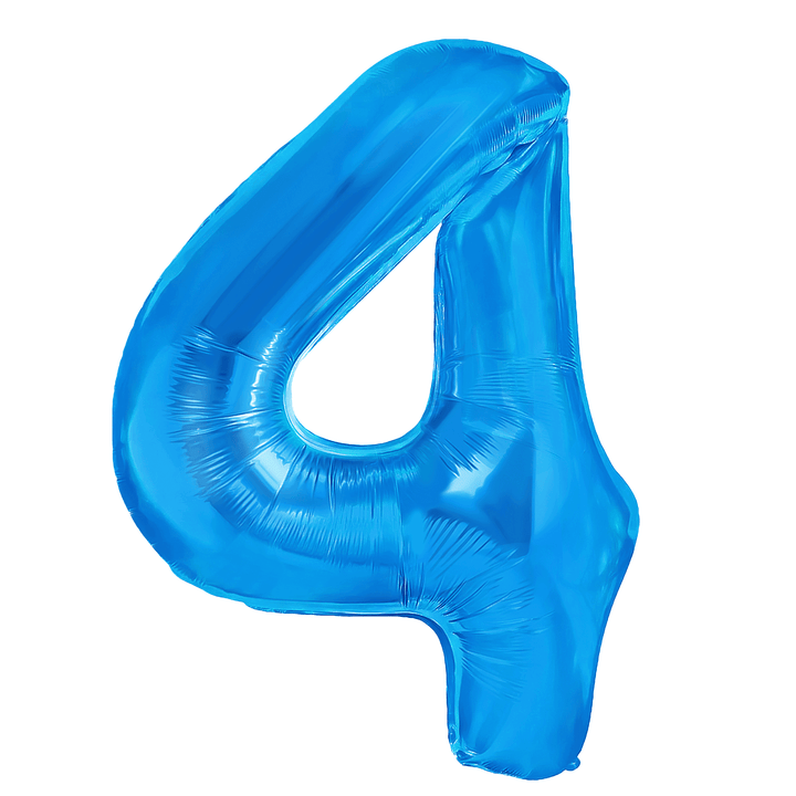 Balon foliowy cyfra 4 ciemnoniebieski 100cm