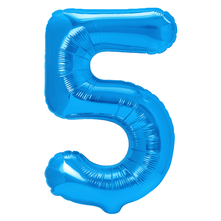 Balon foliowy cyfra 5 ciemnoniebieski 100cm