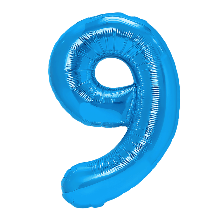 Balon foliowy cyfra 9 ciemnoniebieski 100cm N