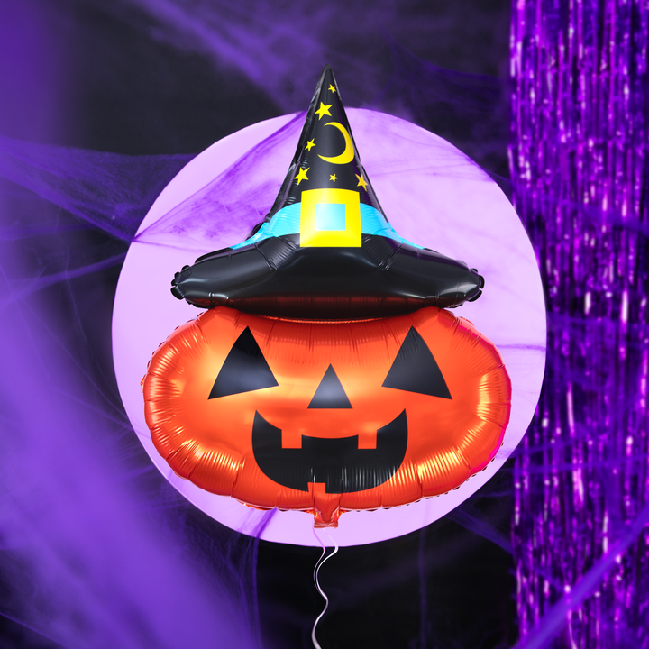 Balon foliowy Dynia w kapeluszu Halloween 64x88cm