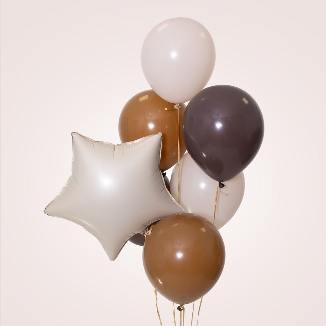 Balon foliowy Gwiazda matowy kremowy 18cali