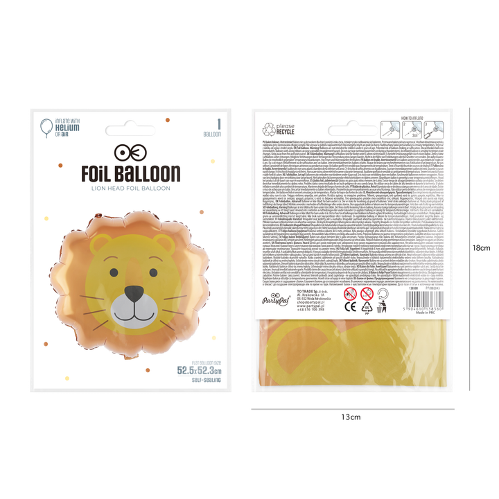 Balon foliowy Lew 52x52cm