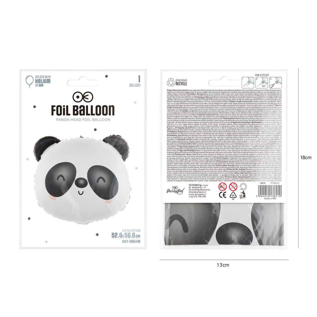 Фолиев балон Panda 52x56см