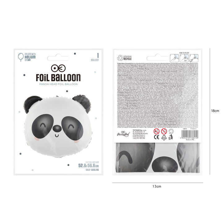 Фолиев балон Panda 52x56см