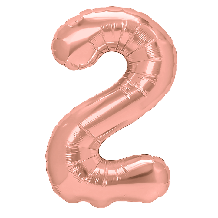 Balon foliowy cyfra 2 rose gold 100cm